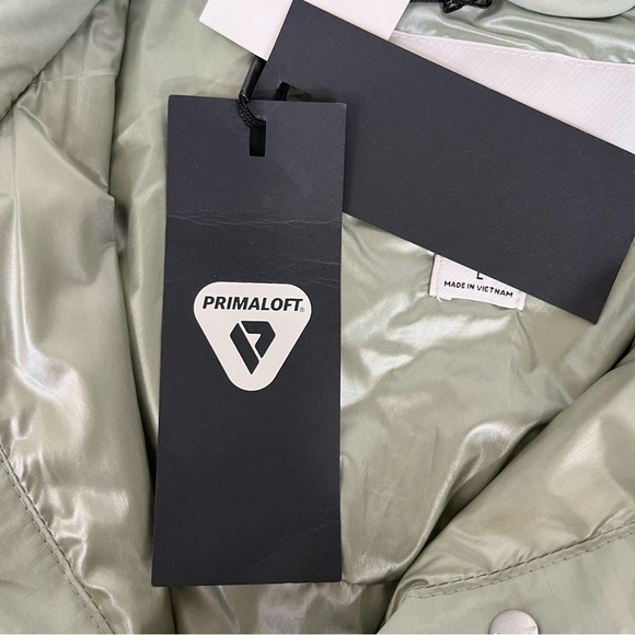 Babaton (via Aritzia) Merit Shirt Jacket Shacket Green Vegan Water Repellent L - Picture 12 of 14